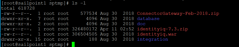 Terminal window showing exploded archive